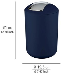 Tmavomodrý odpadkový kôš Wenko Brasil Dark Blue L