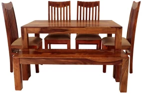 furniture-nabytek.cz - Jedálenský set pre 6 osôb Gani z indického masívu palisander