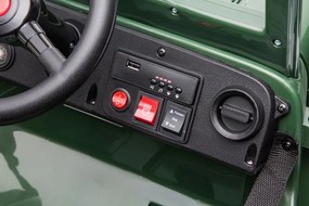 LEAN CARS Elektrické autíčko na akumulátor JH-103 armádne zelené 4x4