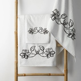 FROTÉ UTERÁK LILA SADA 1KS 30X50 CM, 1KS 50X90 CM, 1KS 70X140 CM BIELA