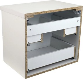 Comodo Kúpeľňová skrinka pod doskové umývadlo Agria W 60-HD - biela/biela