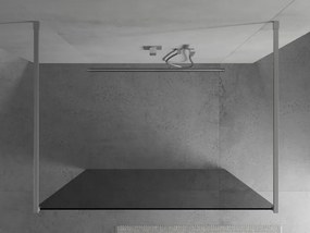 Mexen Kioto, priechodná sprchová zástena 120 x 200 cm, 8mm šedé sklo, 2x chrómová stabilizačná rozpera, 800-120-002-01-40