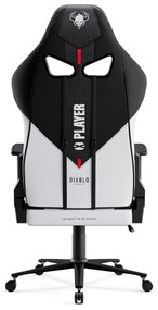 Látkové herné kreslo Diablo X-Player 2.0 King Size, bielo-čierne