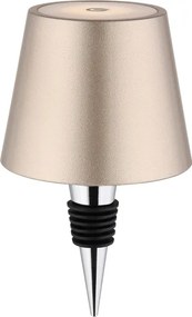 Globo 58488CH-LED Dotyková stmievateľná nabíjacia vonkajšia stolná lampa VANNIE 3W/5V IP54 1800mAh mosadz