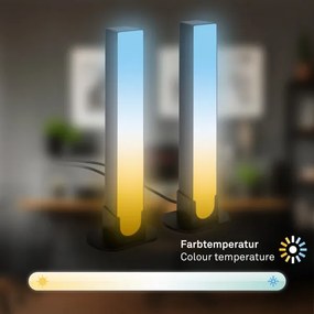 Brilo - SADA 2x LED RGBIC Stm. stolná lampa LED/12W/230V 3000-6500K Wi-Fi Tuya