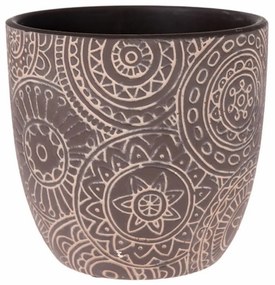 Keramický obal na kvetináč Ornament, 13,5 x 12,5 cm