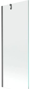 Mexen Next, 1-krídlová vaňová zástena 70 x 150 cm, 6mm číre sklo, brúsená grafitová, 895-070-000-00-00-66