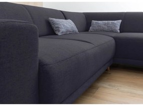 Antracitová rozkladacia/s úložným priestorom rohová pohovka (pravý roh/do L) Classy Sophie – Miuform