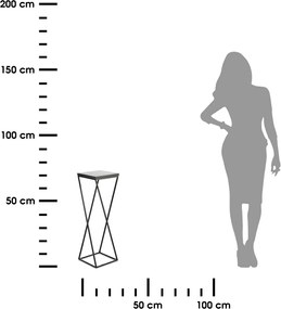 STOJAN NA KVETINÁČ LOFT7 70X24X24 CM ČIERNA