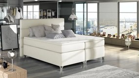 Posteľ Boxspring Amadeus 200x180, béžová (koženka - bao 11)