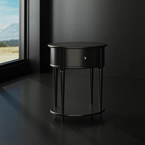 Čierny nočný stolík Aurora – Støraa