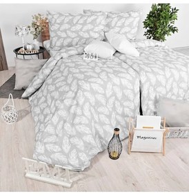 Obliečky bavlnené Linyi sivé EMI, Francúzsky set1 200x220 + 2x (70x90)