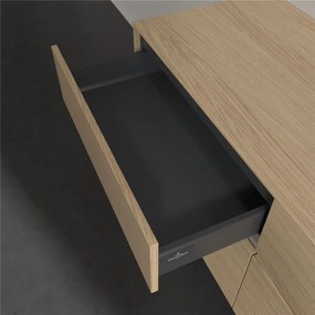 VILLEROY &amp; BOCH Collaro závesná skrinka pod umývadlo na dosku (umývadlo vpravo), 4 zásuvky, 1400 x 500 x 548 mm, Nordic Oak, C07500VJ