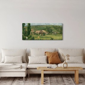 Obraz - Camille Pissarro, Landscape at Les Pâtis, Pontoise, reprodukcia (120x50 cm)