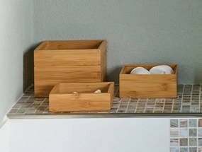 Zeller Present 2. akosť - Úložný box, organizér do zásuvky, bambusová sada 2ks (14,5×11×10)