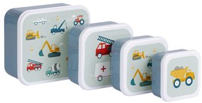A Little Lovely Company - súprava štyroch desiatových škatuliek - vozidlá