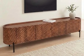 Dizajnový TV stolík Zaxson 200 cm hnedé mango