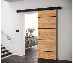 Posuvné dvere 80 cm Slavdro 4 (craft zlatý + čierna matná). Akcia -6%. Vlastná spoľahlivá doprava až k Vám domov. 1108827