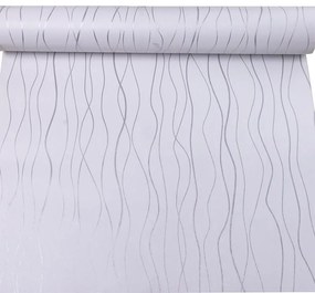 Samolepiace tapety 45 cm x 10 m IMPOL TRADE 9032 strieborné vlnovky Samolepiace tapety