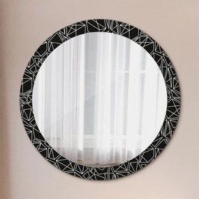 Okrúhle ozdobné zrkadlo Geometrický vzor fi 90 cm