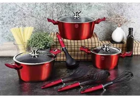 Berlinger Haus 10-dielna sada riadu Burgundy Metallic Line