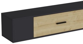TV stolík/skrinka Kondor (antracit + dub zafírový). Akcia -16%. Vlastná spoľahlivá doprava až k Vám domov. 1127726