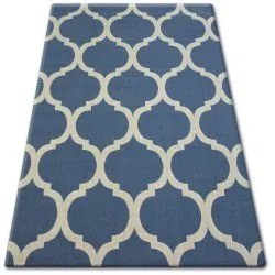 styldomova Modrý koberec scandi 18218/591 trellis