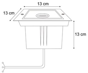Moderné zemné bodové svietidlo béžové GU10 50 mm otočné a naklápacie IP65 - Oneon