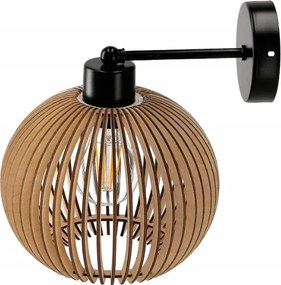 LED nástenná lampa drevená E27
