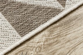 Koberec Šnúrkový SIZAL FLOORLUX 20489 champagne / taupe Trojuholníky