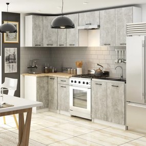 Horná kuchynská skrinka OLIWIA W50 H720 biela / betón