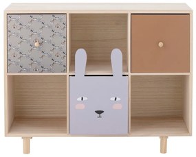 Detská knižnica z masívu paulownie v prírodnej farbe 55x89,5 cm Calle – Bloomingville Mini