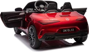 LEAN CARS Mercedes AMG SL63 Červený lakovaný batériový automobil