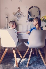 AKCIA Biely detský písací stôl SO SIXTY II. akosť