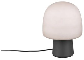 Čierno-biela stolová lampa so skleneným tienidlom (výška 27 cm) Steen – Trio