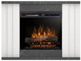 Elektrický krb Paria 23 biely/čierny mramor