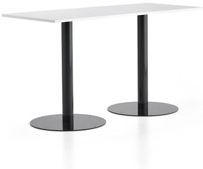 Barový stôl ALVA, 1800x800x1000 mm, antracit, biela