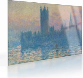Sklenený obraz - Claude Monet, The Houses of Parliament, Sunset, reprodukcia (70x50 cm)