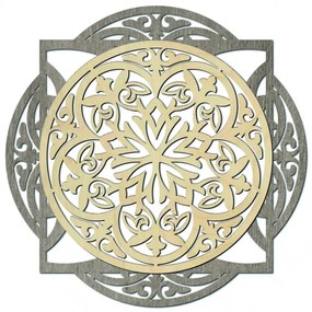 Drevený dekoratívny obraz s elegantným vzorom - mandala I SENTOP PR0304
