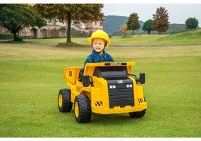 Elektrické autíčko Nakladač CAT 60W/4500 mAh žlto-čierne