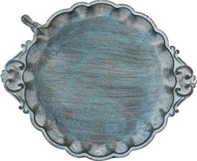 Modré plechové dekoračné krmítko pre vtáčiky House Blue - 37*29*5 cm