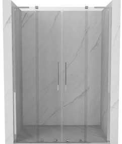 Mexen Velar L Duo, posuvné sprchové dvere do otvoru 150 cm, 8mm číre sklo, chrómová, 871-150-003-02-01