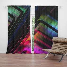 Sablio Záves Čierne pásiky: 2 ks 140x250 cm