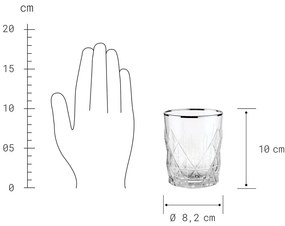 UPSCALE Pohár na vodu 345 ml - strieborná