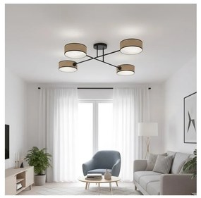 Prisadený luster MAGA 4xE14/10W/230V béžový