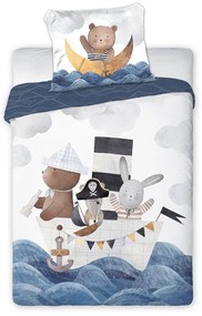 Detské bavlnené obliečky NÁMORNÍCI 100x135cm