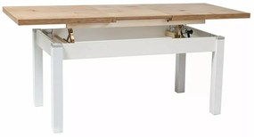 Rozkladací konferenčný stolík Kleopatra 124/164 cm dub lancelot/biely