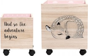 Bloomingville Úložný box na kolieskach Bambi Menšia