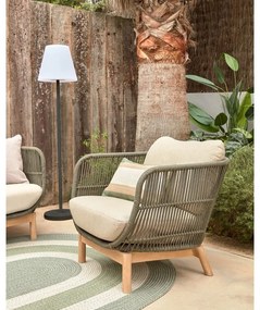 Khaki záhradné kreslo Kave Home Catalina