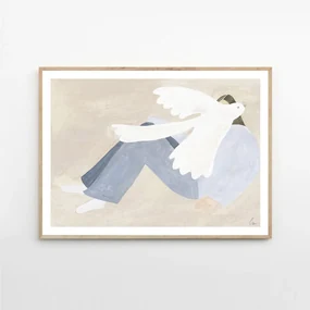 The Poster Club Plagát Bright Bird by Clara Schicketanz 50x70 cm